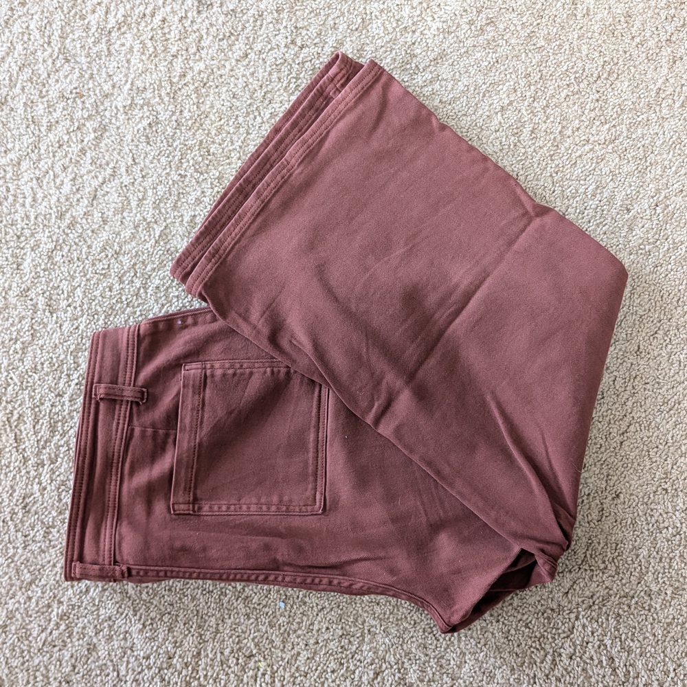 Women's High-Rise Straight Leg Pants in Mauve